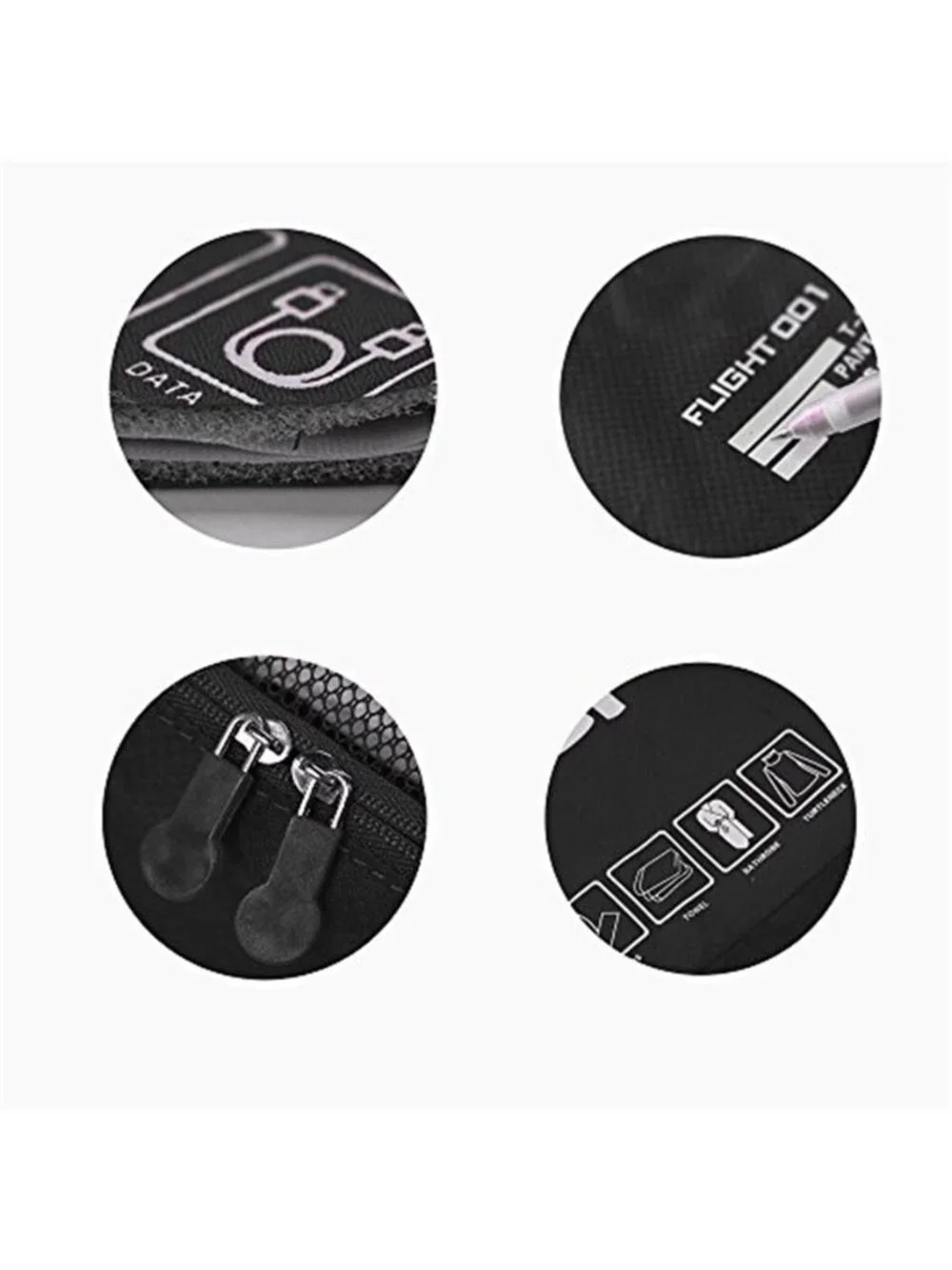 Travel Packing Cubes 6 Piece Luggage Organizer Set Nylon Suitcase Storage Bags